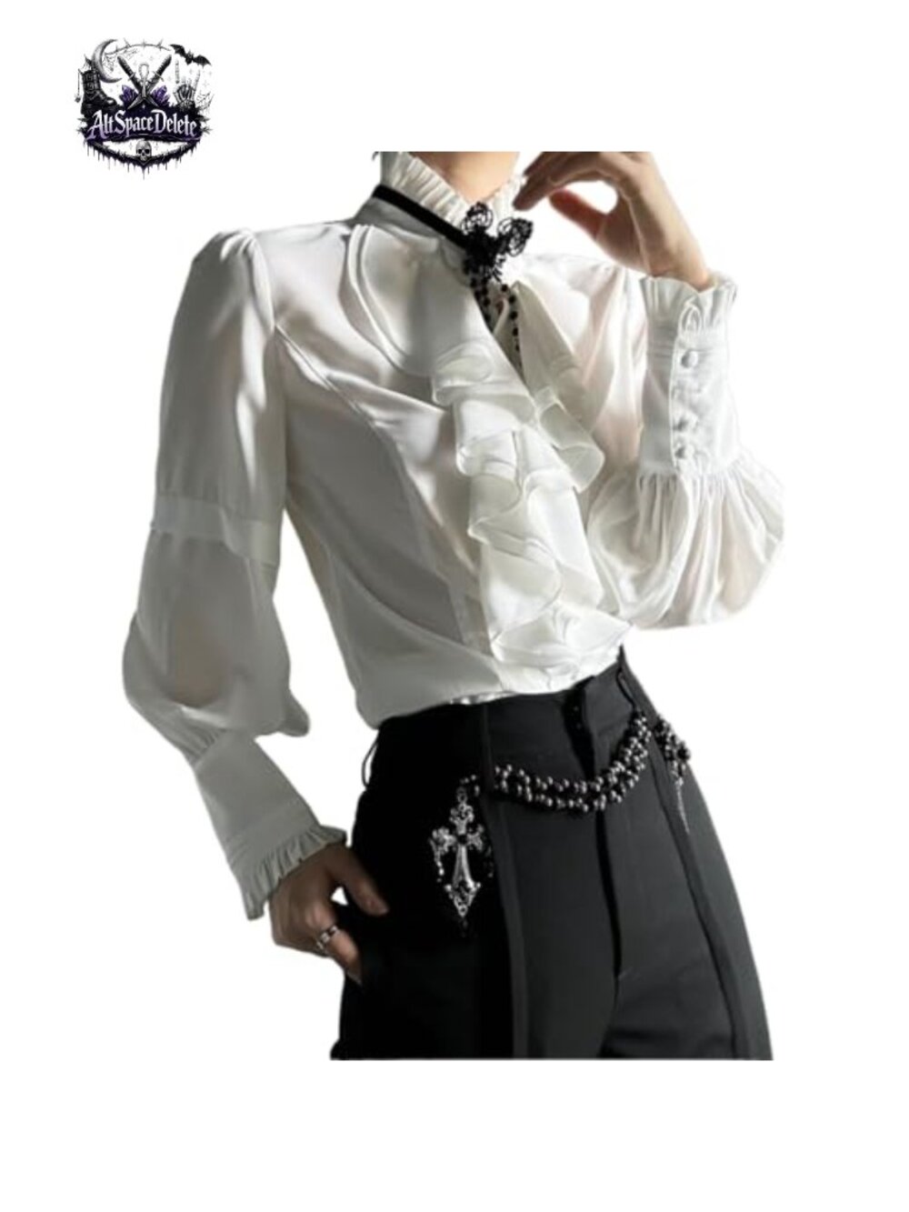 Ouji Victorian Renaissance Blouse Vintage Lace Top Visual Kei Cosplay